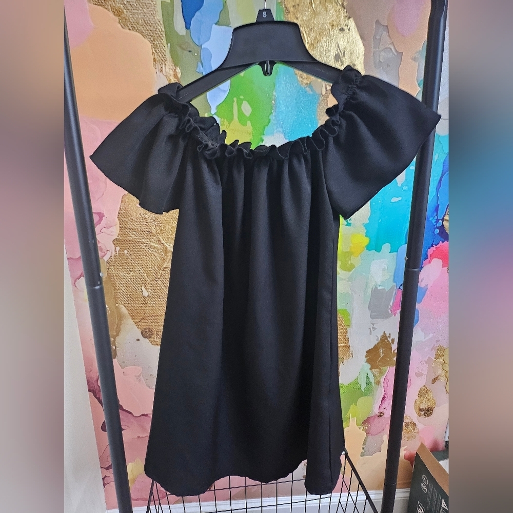 SHEIN Black Strapless Dress